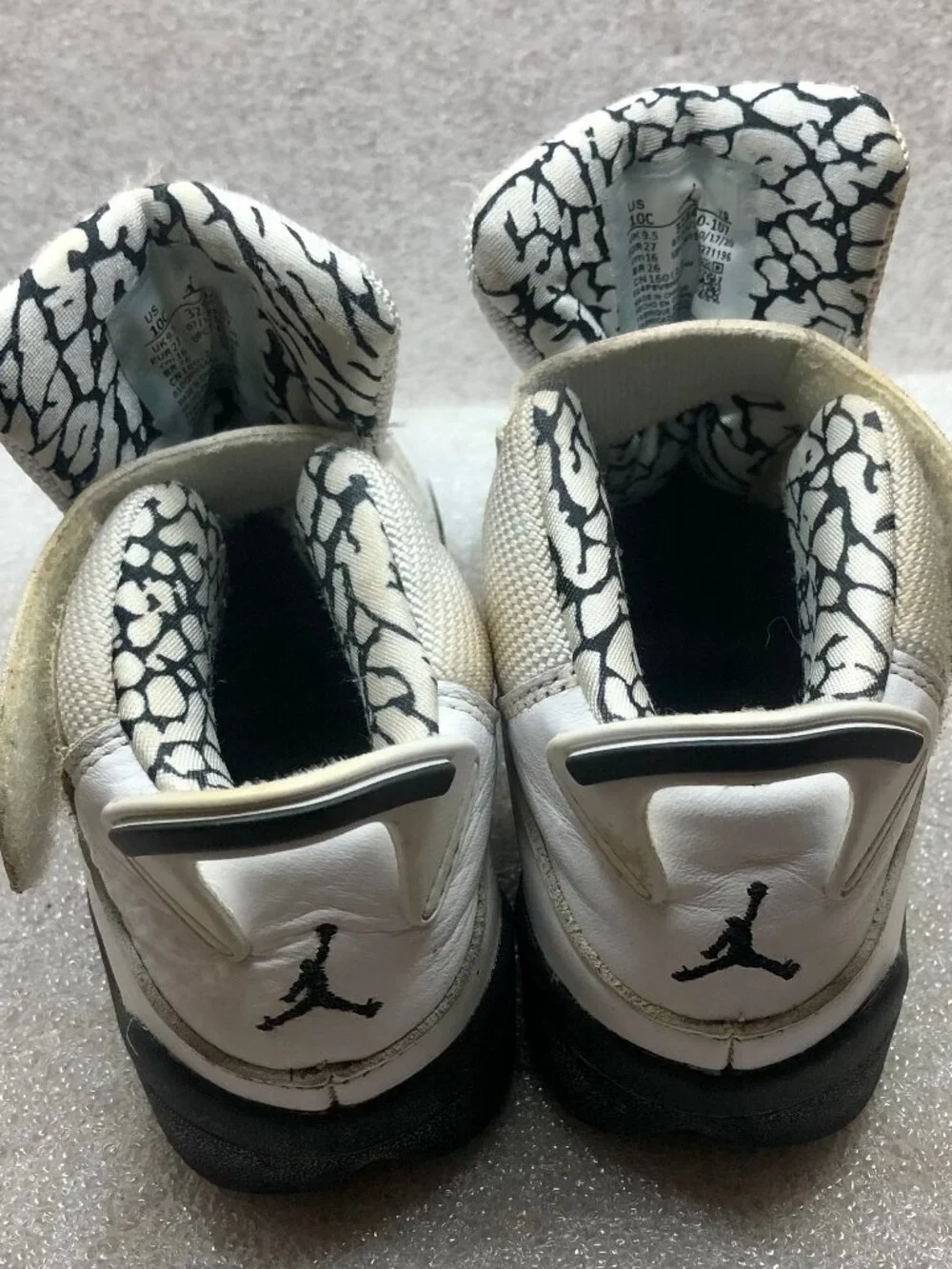 Nike Air Jordan 6 Rings TD Shoes White Black 323420-107 Toddler Infant Size 10C